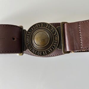 Burberry Logo Belt. Brown color, Size S (28"). Authentic. New.